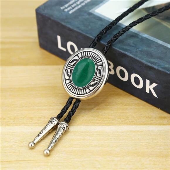 Bolo Tie for Men, Necktie Costume Accessories Green - Picture 3 of 5